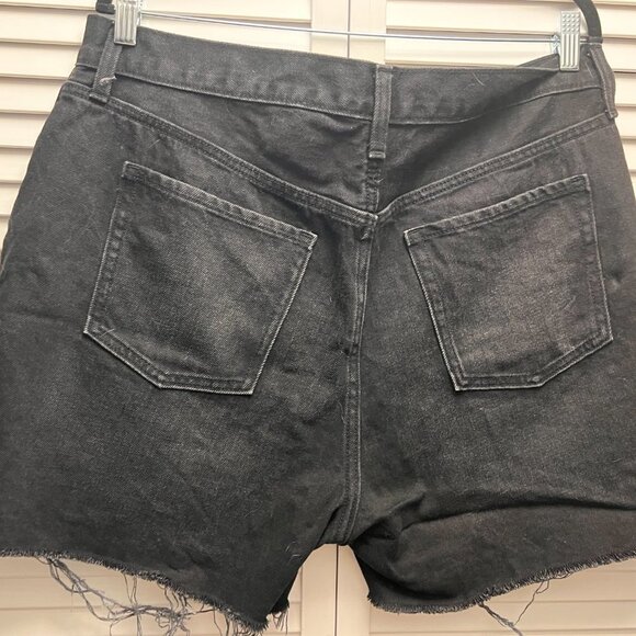 OLD NAVY Denim Black Distressed Shorts Size 14 - Picture 3 of 5